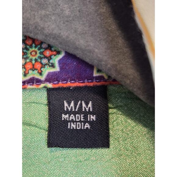 Robert Graham Shirt Men's Blue Striped Button Up Embroidered Flip Cuff | M EUC - Picture 10 of 16